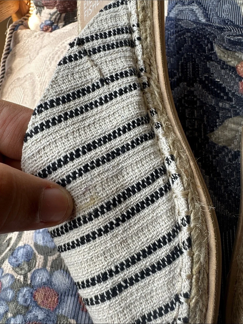 Eileen Fisher Milly Canvas Espadrille Sandals Sz 6.5
